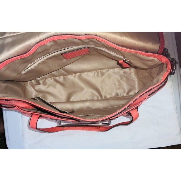 COACH Taylor Marin Handbag Pink Crossbody Salmon Leather Satchel - Picture 8 of 9